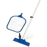 Bestway 58013 - Kit de Limpieza Piscinas Limpiafondos, Recogehojas y Pértiga 174 cm