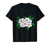 Blanco Tropical Frangipani Flor Cabeza Guam Planta Camiseta