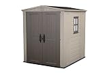 Keter Factor 6 x 6 - Cobertizo con cerradura. Caseta para jardín de 6.100 l, resistente al invierno