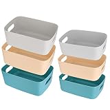 6 Piezas Caja de Almacenamiento para Hogar, Caja Organizadora Plastico Almacenaje, Cajones Almacenaje para Cocina, Estantes, Cajones, Cajas de Armarios
