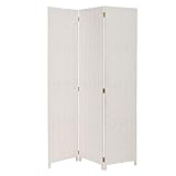 LOLAhome Biombo de Madera Plegable Moderno (Blanco)