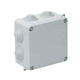 Solera 715 - Caja estanca con conos. IP55,IK 07. De 100x100x55.7 conos para tubos Ø máximo 25 (25M). Gris