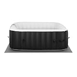 Uniprodo SPA Hinchable Piscina De Hidromasaje Uni_Pools_15 (600 litros, para 4 Personas, 100 Salidas de Aire, En Negro y Blanco)