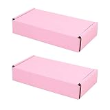 NUOBESTY 20 Piezas de Correo Corrugado Caja de Correo de Envío de Cartón Rosa Caja de Paquete de Literatura Indestructo para Ropa Maquillaje de Prendas de Vestir Artículos Múltiples