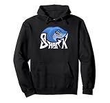 Blue Surfer Shark - Dientes malvados afilados y sonrisa malvada Sudadera con Capucha