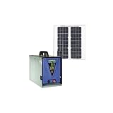 Pastor eléctrico solar CORRAL SUPER A 100 M, Batería, 12V, Incluye Pinzas Conexión, Panel Solar 15W y Cubierta Metálica, Ref: 2795/S