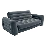 INTEX 66552NP - Sofá cama hinchable 2 en 1, Color Gris