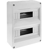 BeMatik - Caja de Superficie de automatismos eléctricos para 24 módulos de 18 mm de plástico ABS