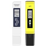 Eletorot Medidor de pH Digital, Electrónico Medidor PH TDS Piscinas 4 en 1 Electrónico de Calidad del Agua Kit de Prueba para Piscina, Acuario(Amarillo y Blanco)