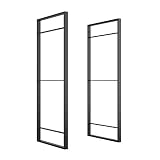 Emuca - Estructura para estantería Estilo Industrial, Estanteria Pared, Altura 830 mm, Acero, Pintado Negro