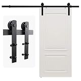 Yorbay Herraje Puerta Corredera, Kit Guia Puerta Corredera ,Rieles para Puertas Correderas, Juego de rieles , puerta de granero (183 CM)
