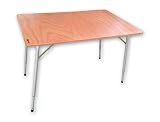 Castelmerlino Mesa de extensión de mesa en madera contrachapada marina 120x80 cm, patas telescópicas 65-87 cm