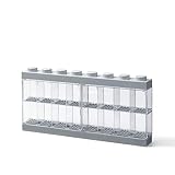 Room Copenhagen Caja expositora para 16 Minifiguras de Lego, Contenedor apilable para Pared o Escritorio, Gris, Grande