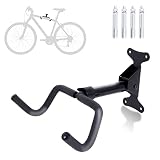 Soporte de Pared para Bicicletas, Colgador Bicicleta Pared, Ángulo y Distancia de Pared Ajustable Plegable para MTB Bicicleta de Carreras por Poweka