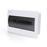 Aigostar Caja de Distribución Eléctrica Para Empotrar con Puerta Para 18 Módulos, 1 Unidad, Blanco