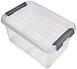 Curver 227898 Handy Box Plus Tapa con clip de plástico transparente 29 x 19 x 15 cm 6 L