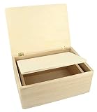 Artemio Set de 2 Cajas Rectangular, Madera, Beige, 22 x 9 x 16 cm