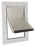 PetSafe Staywell - Puerta con Marco de Aluminio para Perros Muy Grandes - Sistema de Bloqueo, Resistente, Aislante y Fácil de Instalar, No Apta para Vidrio - XL