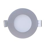 SevenOn LED 64530 Pack de 3 downlight LED SMD extraplano redondo, aluminio mate, 4W, 120º, 300 lúmenes, 4000K, blanco neutro, IP20. No regulable.