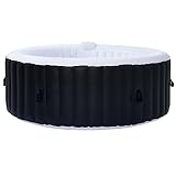 CO-Z Jacuzzi Hinchable para Exterior con Bomba de Aire Eléctrica SPA Hinchable Redonda 1.8m para 4 Personas Piscina Inflable 800L con 120 Chorros de Burbujas (1.8 M)