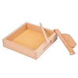 Nobranded Juego de Arena de Madera Raspado Caja Arena Juego Montessori Ayuda Enseñanza de Letra Número Juguete Educativo para Niños Arena Tabla Pintura DIY