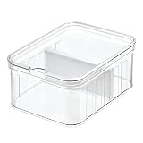 iDesign frigorífico, pequeña Caja de plástico Libre de BPA, Organizador de Nevera o despacho, Transparente, 21,1 cm x 16,1 cm x 9,6 cm