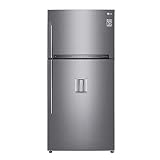 LG GTF916PZPYD Nevera Smart Doble Puerta Total No Frost con Congelador, 592 L, 38 dB, Tecnología Multi Air Flow, Linear Cooling, Door Cooling - Frigo con Freezer, Wi-Fi y pantalla LED