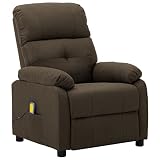 MOONAIRY Sillón de Masaje reclinable, Sillon Reclinable, Sillón Relax, Sillones para Personas Mayores, Chaise Longue Individual, Sofa Relax, Sofa Reclinable Electrico, de Tela marrón