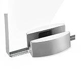 Tyenaza Guia para Puerta De Cristal, Guía de Piso de Puerta corrediza de Vidrio, Reemplazo de guía Inferior de Piso de Acero Inoxidable 304 para Puertas corredizas de Vidrio sin Marco (50 x 23 mm)