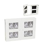 TIENDA EURASIA Tapa Contadores con Cuelgallaves Ganchos para Llaves Almacenaje 46X32X8 CM (Blanco)
