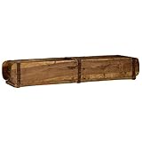 Antigua forma de ladrillo 57 x 15 x 9,5 cm – Doble cámara – Caja de madera vintage con herrajes de metal – Forma real usada de la India hecha de madera antigua – cada pieza es única.