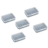 WYAN 5 pcs de cajas cuadradas de plástico con tapas, para organizar cajas de cuentas, tapones para los oídos y otros artículos pequeños (8.8*6cm)