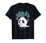 Vaporwave Synthwave Retretirada, plantas de bambú y panda gigante Camiseta