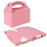 Belle Vous Cajas para Regalo Rosadas de Papel (Pack de 24) 15,7 x 9 x 15 cm - Cajas para Chuches, Bodas, Regalitos de Cumpleaños, Cajas para Golosinas y Más