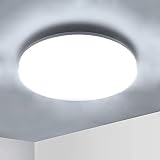Ketom Lámpara de Techo LED 36W, Lámpara de techo luz blanca 6500K Plafón de Techo Redonda Equivalente a la lámpara de 120W, Moderna LED Plafón Para Dormitorio Baño Cocina, Sala de Estar Ø23cm