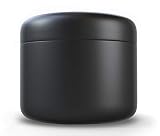 JCASE Estable caja de metal I hermética I resistente al agua I diámetro 55 x 46 mm I caja protegida contra la luz UV para pastillas, hierbas y especias (negro)