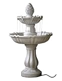 SEINHIJO Fuente de Jardín Exterior Cascada Barroco Feng Shui Zen Interior Decorativa Fuente de Agua Salon Regalos Design 41x39x76cm