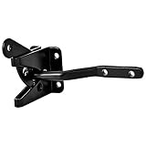 YYCFB Cierre automático de puerta de alta resistencia, palanca de bloqueo de puerta para valla de madera, cercas de acero, color negro