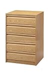 Cajonera para Armario montada postformado Haya c de 5 cajones de 70 Ancho x 50 Fondo x 89,3cm de Altura