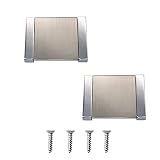 YFaith 2pcs Manija de Ocultos Corredera,Duradera,Instalación Oculta,Manija de Extracción de Muebles,Tirador de Cajón Para Gabinetes de Cocina con Tornillos(Plata)