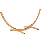 Outsunny Soporte para Hamaca de Madera 325x120x118 cm Estructura para Hamaca Doble Carga Máx. 220 kg para Jardín Terraza Interiores y Exteriores Natural