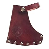 luluxing Hacha de cuero funda de cuero durable hacha vaina leñador al aire libre trabajo esencial hacha cabeza cubierta con cinturón bucles hacha protector