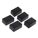 Rtengtunn 5 Piezas de plástico Caja de Instrumento electrónico Caja del Instrumento Caja de Bricolaje 70x45x30mm - Negro