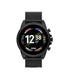 Fossil smartwatch Gen 6 para Hombre de Acero Inoxidable en Tono Negro con Correa de Malla de Acero Inoxidable en Tono Negro, FTW4066