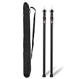 Bostar Palo Toldo, Acampada Accesorios Tienda, Extensible Toldo Aluminio para Camping, Adecuado de Campaña Familiar Carpas Plegables Impermeables, Toldos para Furgonetas Camper 90-230CM (Negro)