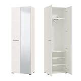 MERKAHOME - Armario recibidor Blanco con Espejo 60 cm Dolce