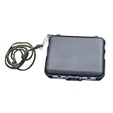 Yovige Cajas de aparejos de pesca, Caja de señuelos, Caja de compartimentos, Accesorios de pesca, con particiones móviles, Doble cara, Transparente, Negro