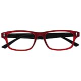 Uv Reader Goma Rojo Negro Gafas De Lectura Hombres Mujeres Uvr033 +2,50 50 g