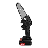 Mini Motosierra Eléctrica Inalámbrica De 4 Pulgadas Con Batería De 26 V, Sierra Eléctrica Con Una Sola Mano, Herramienta De Corte Para Podar Árboles, Cortar Madera, Moldear Metal, Podar Ramas