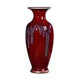 Jarrones for flores de florero chino rojo antiguo jarrón cerámico antiguo de porcelana florero florero moderno jarrón decorativo